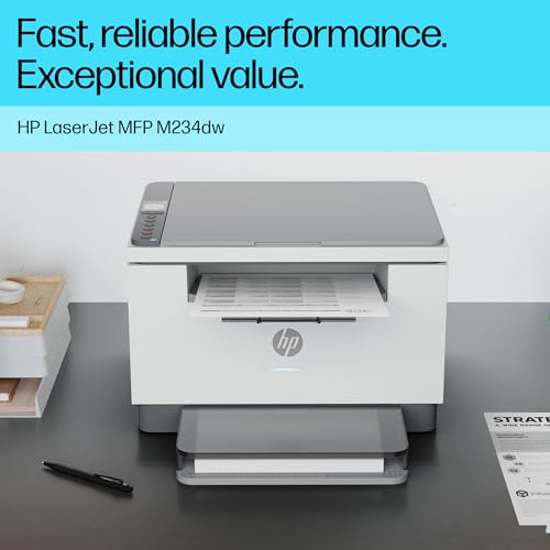 - HP LaserJet M234dw Wireless Black & White Multi-function Printer -