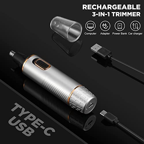 - Rechargeable Nose Hair Trimmer for Men | 2024 Professional Upgrade Nose Trimmer -