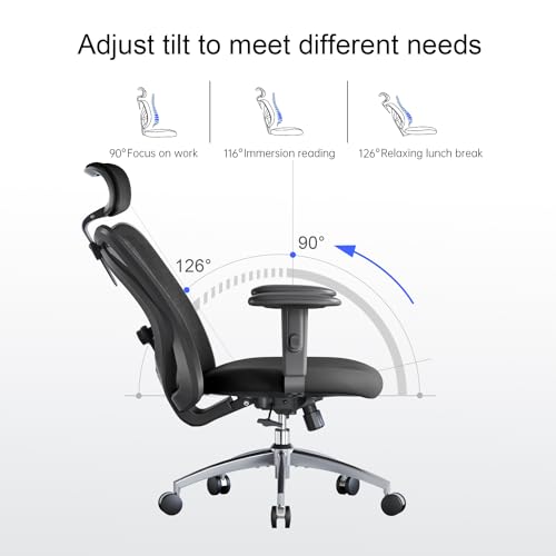 - SIHOO M18 Ergonomic Office Chair | Computer Desk Chair | Adjustable Headrest -