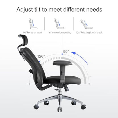 - SIHOO M18 Ergonomic Office Chair | Computer Desk Chair | Adjustable Headrest -