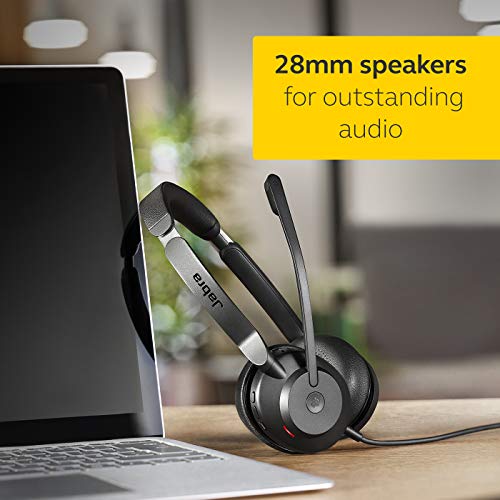 - Jabra Evolve2 30 Headset | Noise Cancelling Microsoft Teams Certified Stereo Headphones With 2-Microphone Call Technology -