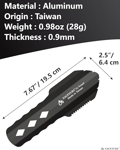- NACETURE Ultralight Backpacking Trowel | Aluminum Shovel -