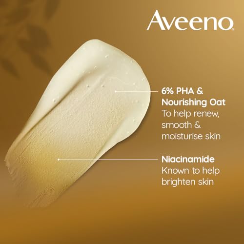 Aveeno Skin Renewal Smoothing Cream (1x 300ml), with Nourishing Prebiotic Oat, 6% Naturally-Derived PHA & Smoothing Niacinamide, Nourishing Skin Cream to Smooth, Even, and Brighten the Complexion
