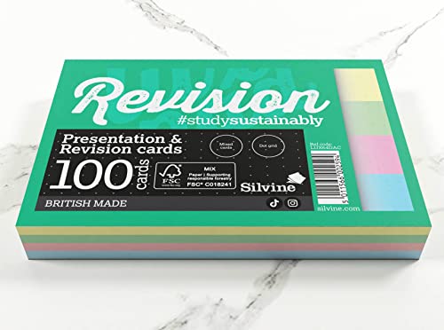 - Luxpad Revision A6 Flash Cards | 5mm Dot Grid (100 Cards) Assorted Colours -