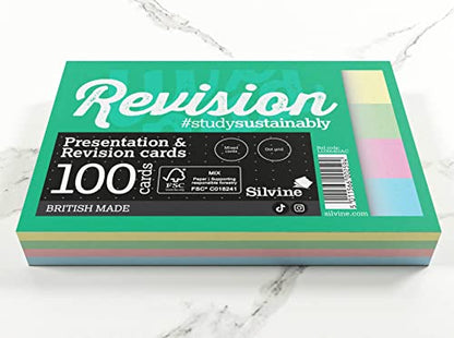 - Luxpad Revision A6 Flash Cards | 5mm Dot Grid (100 Cards) Assorted Colours -