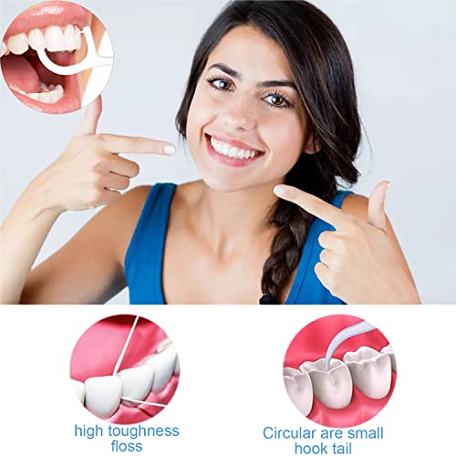 - Kafeiya 100pcs Floss Picks | Dental Floss Picks | Disposable Portable Floss Sticks -
