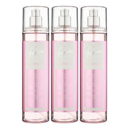 Designer Fragrances 3 Pack Tu Est Belle Bundle - Women's Feminine Body Mist Spray Bottles - For Silky Soft, Beautifully Smelling Divine & Fresh Skin, Revitalizing, Hydrating - Great Gifts - 250ml