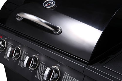 CosmoGrill Original 5 Gas Burner 4+1 Garden Grill, Steel Warming Rack, Side-Burner, Storage & Built-in Temperature Gauge for Home Garden Party Outdoor Cooking