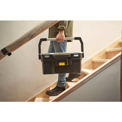 - STANLEY Toolbox Tote | Plus Storage Organiser | Heavy Duty Metal Latch -
