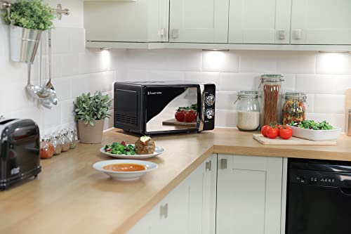 - Russell Hobbs | 17 Litre | 700 W | Black Solo Manual Microwave | 5 Power Levels -