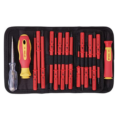 - Draper XP1000 18 Piece Precision Screwdriver Set | VDE Dual Insulated Interchangeable Blade | Electrical Tool Driver Set -