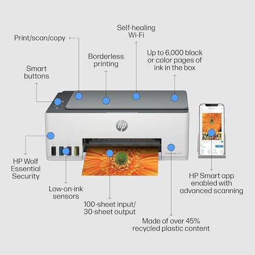 - HP Smart Tank 5105 Wireless All-in-One Ink Tank Printer -