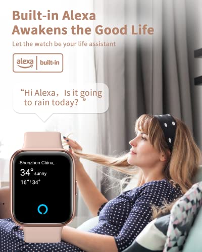 - Smart Watch for Women | Alexa Built-in 1.7" Touch Screen Fitness Watch | For iPhone Android -