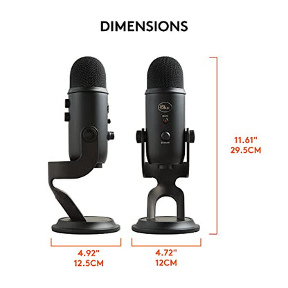 - Logitech Blue Yeti USB Microphone | Streaming | Podcasting | Studio and Computer Condenser Mic-