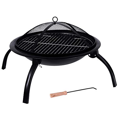 - Fire Vida Large Fire Pit | Steel Folding Outdoor Garden Patio Heater -