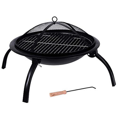 - Fire Vida Large Fire Pit | Steel Folding Outdoor Garden Patio Heater -