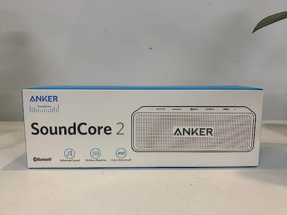 Anker Soundcore 2 Portable Bluetooth Speaker with 12W Stereo Sound, BassUp, IPX7 Waterproof, 24-Hour Playtime, Wireless Stereo Pairing, Speaker for Home, Outdoors, Travel