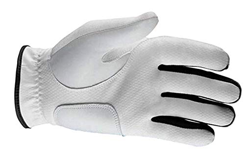 - Wilson Staff Men's Grip Plus Golf Glove, Left Hand, White, Medium/Large