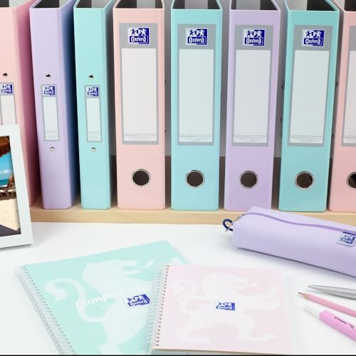 - Oxford A4 Lever Arch Files | Pastel Pack of 3 | Heavy Duty Folders -