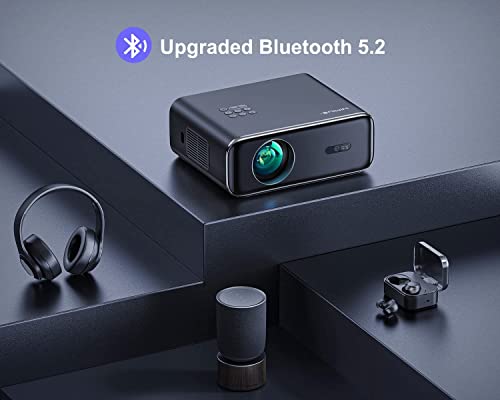 - Auto Focus & Keystone Projector, 26000 Lumen WiFi 6 Bluetooth Full HD 1080P