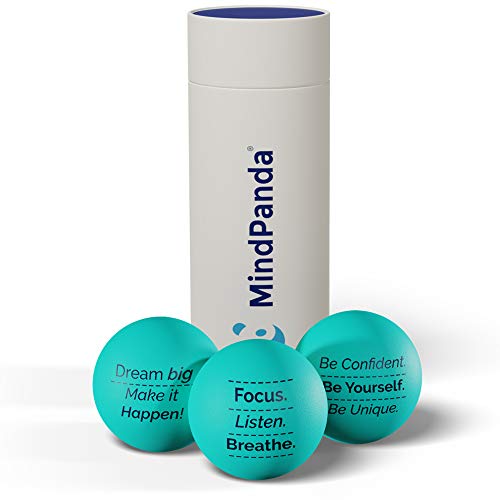 3X Motivational Stress Balls Gift Set - Slow Rising memory foam stress balls For Adults And kids. Tackle stress relief and anxiety. Inspire Positive Thinking - Perfect Squeeze Toy For Hand Therapy
