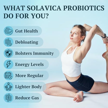300 Billion CFU Probiotics for Digestive Gut & Immune Health, Advanced Strength Probiotics with 12 Diverse Strains + 3 Prebiotics for Women & Men (60 Count (Pack of 1))
