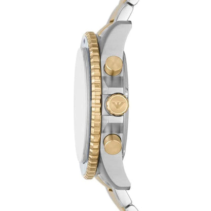 - Emporio Armani Watch for Men | Chronograph Movement | 43mm Silver / Steel Stainless Steel case with a Stainless Steel strap | AR11362 -
