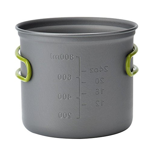 Cozyswan Picnic Camping Hiking Backpacking Pot Pan Cookware Outdoor Cooking bowl set, Aluminium