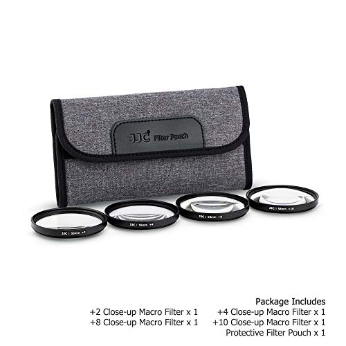 - JJC 58mm Close-Up Macro Filter Kit | (+2, 4, 8, 10) | Filter Pouch -