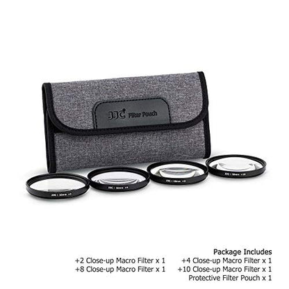 - JJC 58mm Close-Up Macro Filter Kit | (+2, 4, 8, 10) | Filter Pouch -