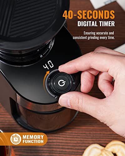- SHARDOR Coffee Grinder Burr Electric | 25 Precise Grind Setting | Automatic Coffee Bean Grinder -