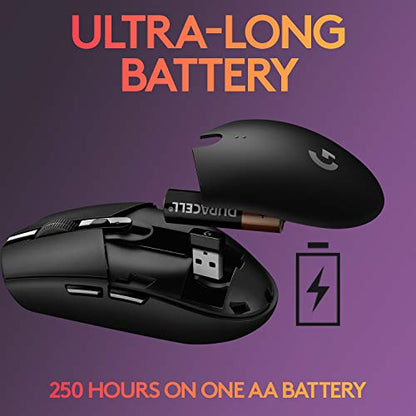 - Logitech G305 LIGHTSPEED Wireless Gaming Mouse | HERO 12K Sensor | 12,000 DPI | Lightweight | 6 Programmable Buttons -