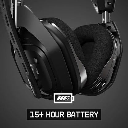 ASTRO Gaming A50 Wireless Headset + Gaming Charging Station, 4th Gen, Dolby, Balancing Gaming Sound and Voice, 2.4 GHz Wireless Connection, PS5 (HDMI adapter required), PS4, PC, Mac - Black