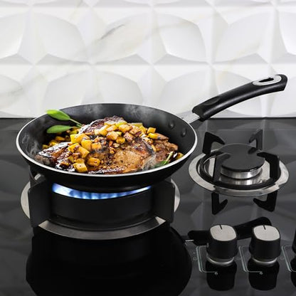 - KICHLY Aluminum Non Stick Frying Pan 28cm | Induction Frying Pan with Heat Resistant Handle | Anti-Scratch Omelette Pan | Non Stick -