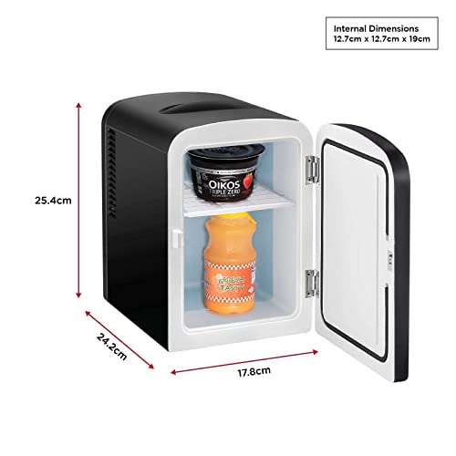 - Iceman Black Portable Mini Fridge | Cools & Warms | Lightweight Fridge | 4 Litre -