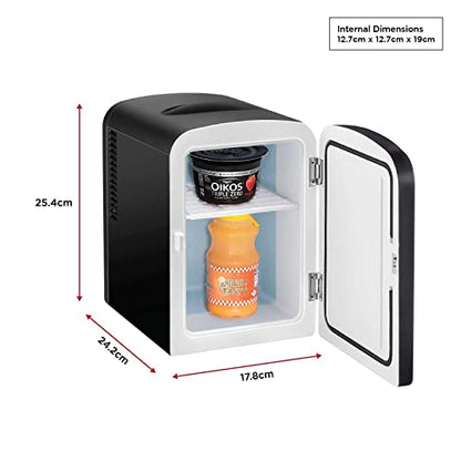 - Iceman Black Portable Mini Fridge | Cools & Warms | Lightweight Fridge | 4 Litre -