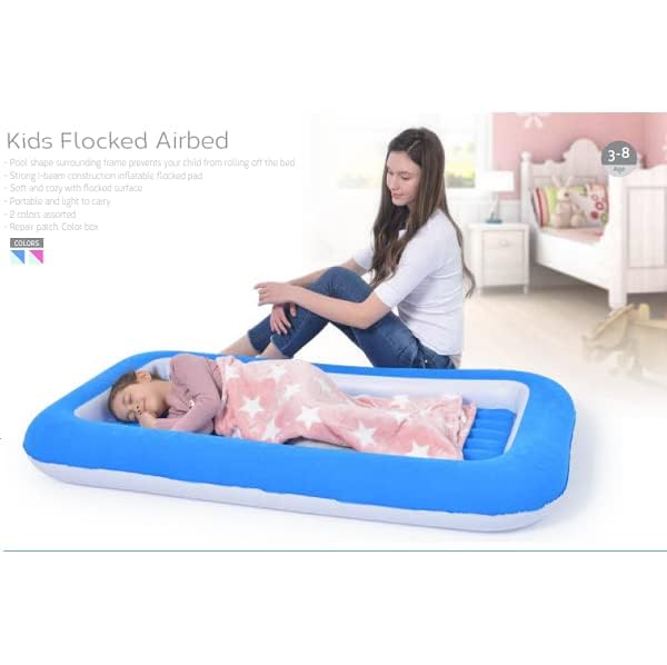 - JILONG Childrens Kids Inflatable Safety Flocked AIRBED -