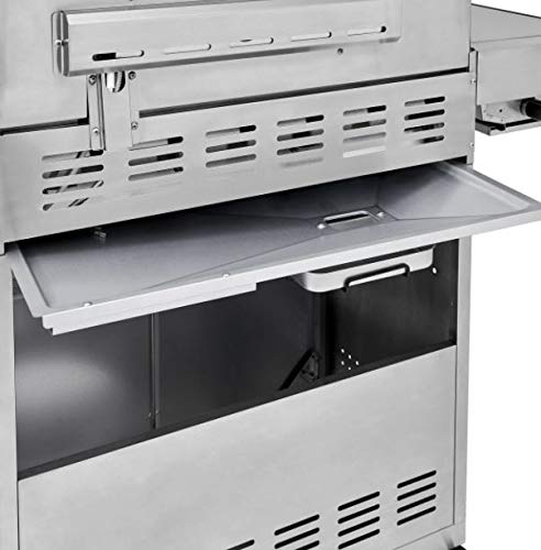 CosmoGrill Platinum Stainless Steel 6 Gas Burner 4+2 Barbecue Grill with Infrared Searer & Back Burner, Built-in Temperature Gauge for Home Garden Party Outdoor BBQ Cooking