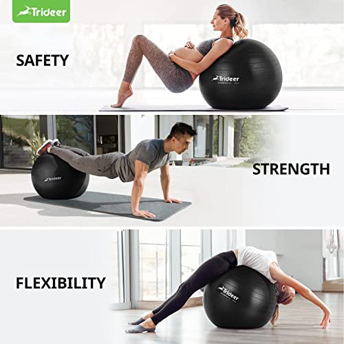 - Trideer Exercise Ball & Yoga Ball | 6 Sizes | Pregnancy Ball for Maternity -