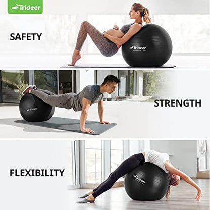 - Trideer Exercise Ball & Yoga Ball | 6 Sizes | Pregnancy Ball for Maternity -