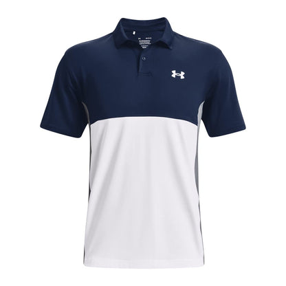 - Under Armour Mens 2022 Performance Blocked Golf Polo Shirt -