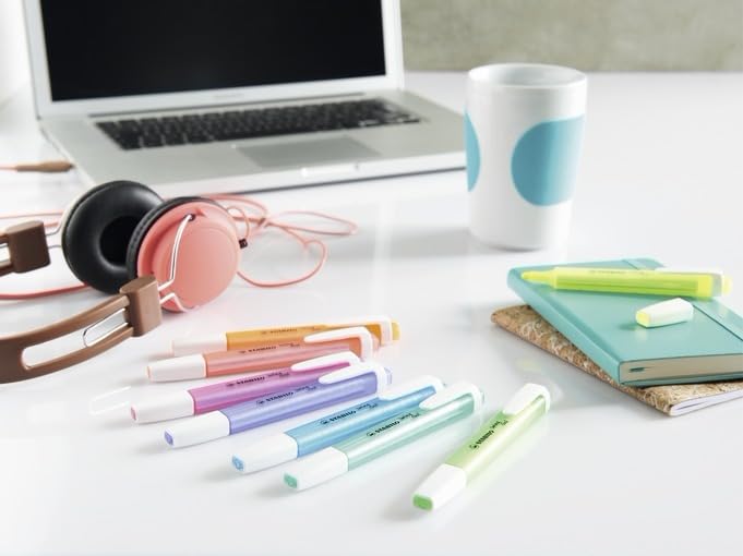- Highlighter | STABILO Swing Cool | Pack of 6 | Assorted Colours -