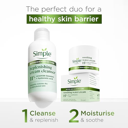 - Simple Replenishing Cream Cleanser Face Cleanser|  Suitable For Most Sensitive Skin -