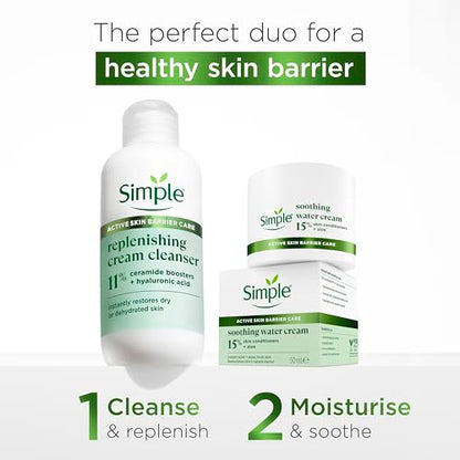 - Simple Replenishing Cream Cleanser Face Cleanser|  Suitable For Most Sensitive Skin -