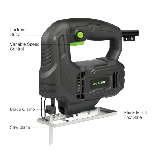 - GALAX PRO 400W Variable Speed Jigsaw | 3000 SPM,±45° Bevel Cutting | Lock-on Button -