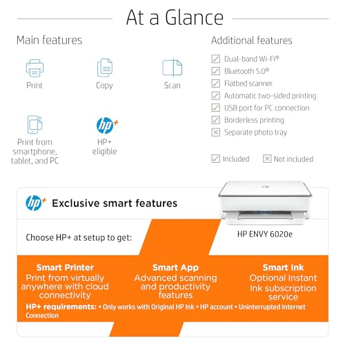 - HP Envy 6020e All in One Colour Printer | 3 months of Instant Ink included with HP+ -