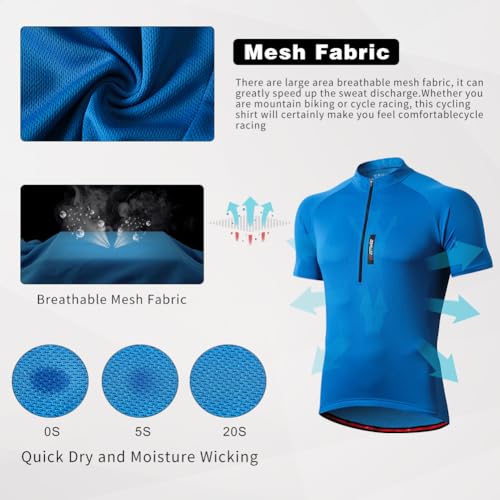 - FEIXIANG Men’s Cycling Jersey | Short Sleeve Cycle Tops -
