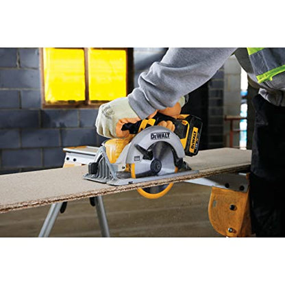 DEWALT DCS391N-XJ XR 165 mm Circular Saw-Bare Unit, 9 W, 18 V, Yellow/Black