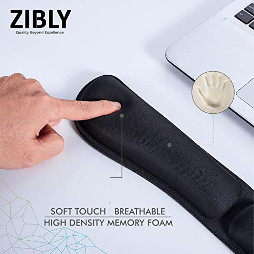 - ZIBLY Wrist Rest Keyboard and Mouse Set - Non-Slip Ergonomic Wrist Cushion Support Pad - Easy Typing, Pain Relief