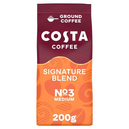 COSTA COFFEE Signature Blend Roast & Ground for Cafetiere, 1000 g, Pack of 5
